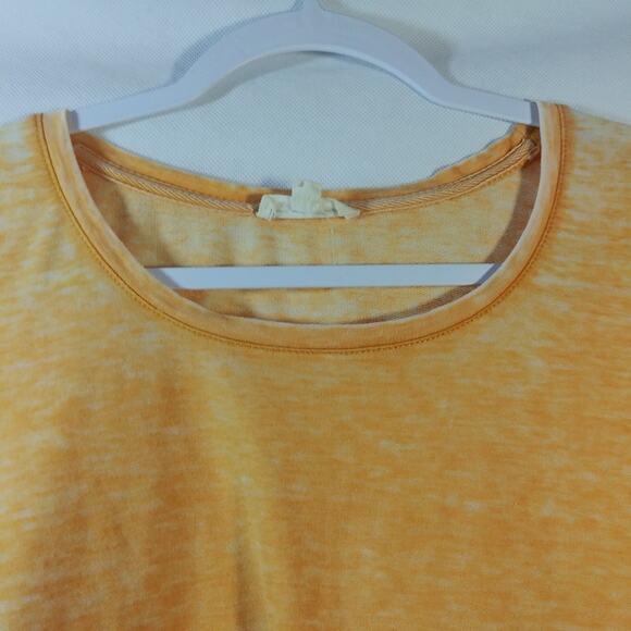 Jane and Delancey Orange Burnout Twist Knot Front Top Size L - Picture 4 of 6